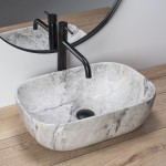 Накладной умывальник Rea Livia Stone 